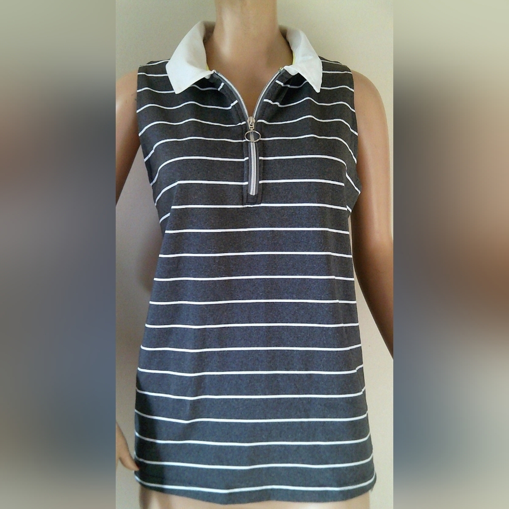 NOLA Plus Size Athletic Activewear from Addition Elle Women's XL Grey/White